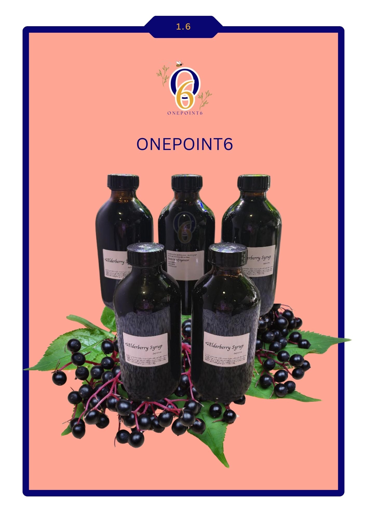 5 Bottle Bundle - Organic Elderberry Syrup